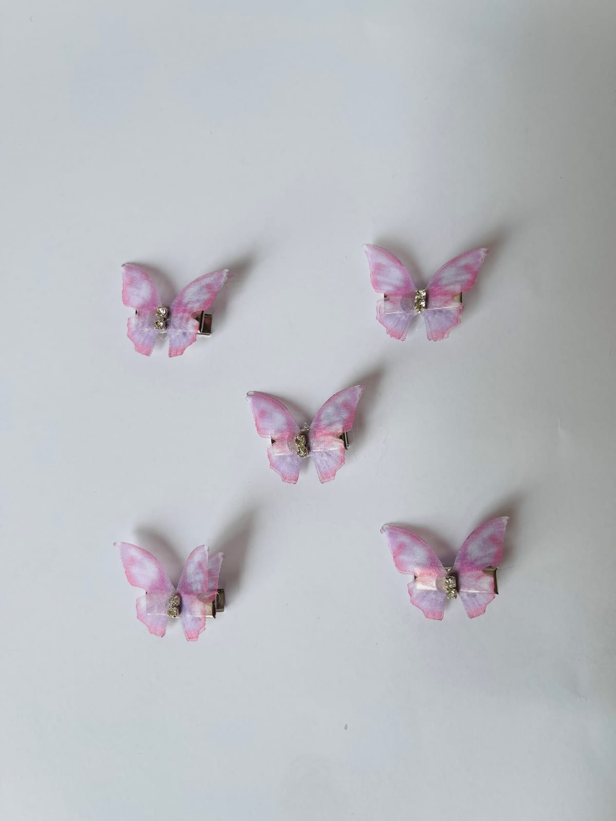 Blush Mini Butterfly Clips